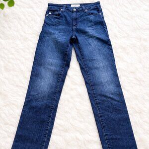 AG Mari 10" High Rise Slim Straight Jeans Size 26 Medium Indigo Wash